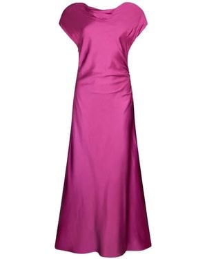 Liu Jo Long Satin Dress - Purple