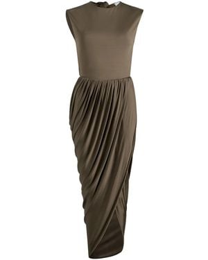 Patou Open-Back Midi Dress - Green