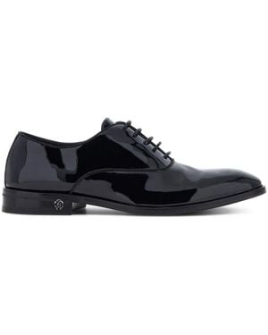 Roberto Cavalli Lace-Up Logo Shoes - Black