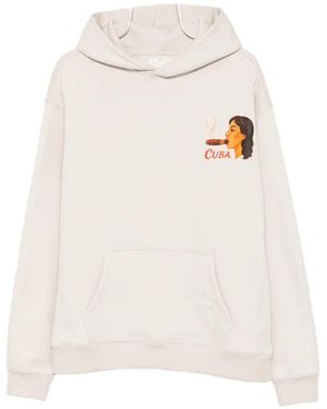 Melt Graphic-Print Hoodie - White
