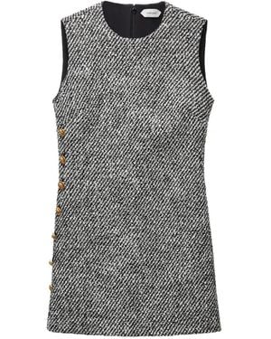 Versace Wool Bouclé Mini Dress - Grey