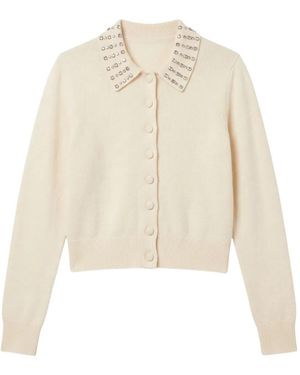Chinti & Parker Cardigan Mit Kristallen - Weiß