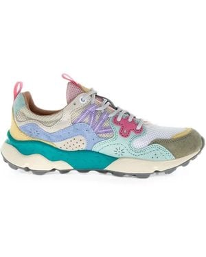 Flower Mountain Zapatillas Yamano 3 Con Panel De Ante - Azul