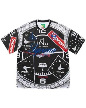 Supreme La Martina Watch-Print Jersey - Blue