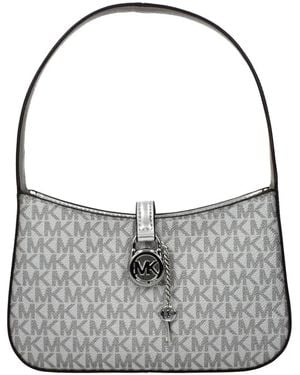 Michael Kors Monogram-Pattern Shoulder Bag - Grey