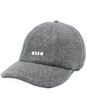 MSGM Logo-Lettering Cap - Gris