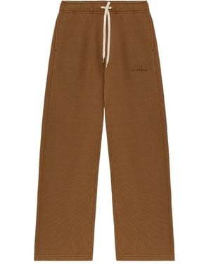 Autry Embroidered Drawstring Trousers - Brown
