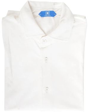 Kiton Capri Long-Sleeve Button-Up Shirt - White