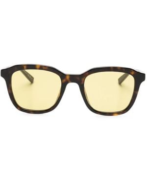 Saint Laurent Tortoiseshell-Effect Square-Frame Sunglasses - Natural