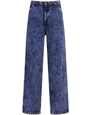Marni Stonewashed Mid-Rise Straight-Leg Jeans - Blue
