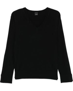 Pinko Spesso V-Neck Jumper - Black