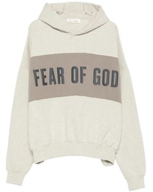 Fear Of God Logo-Print Hoodie - White