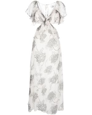 We Are Kindred Cerelia Floral-print Midi Dress - White