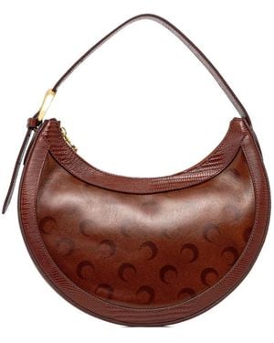 Marine Serre Moon Crescent-Shape Shoulder Bag - Brown