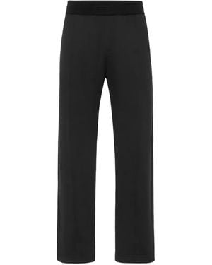 Billionaire Cotton Straight-Leg Trousers - Black