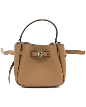 Tory Burch Pebbled Leather Tote Bag - Brown
