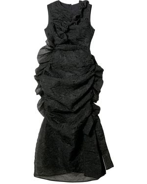 Cecilie Bahnsen Ruffled Sleeveless Dress - Black