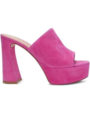 Gianvito Rossi Suède Sandalen - Roze