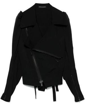 Yohji Yamamoto Wool Biker Jacket - Black