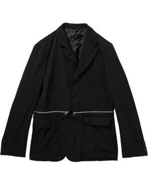 COMME DES GARÇON BLACK Zip-Detail Blazer - Black