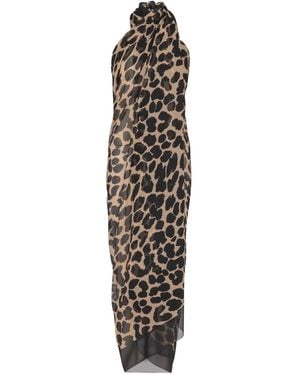 Balmain Leopard-Print Cover-Up - White