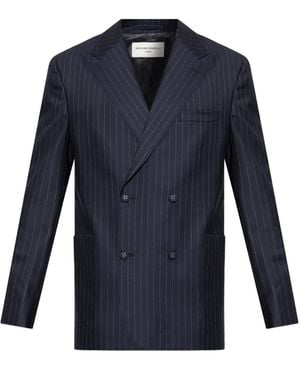 Officine Generale Kane Pinstriped Blazer - Blue