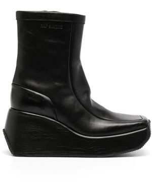 Raf Simons Botas con puntera cuadrada - Negro