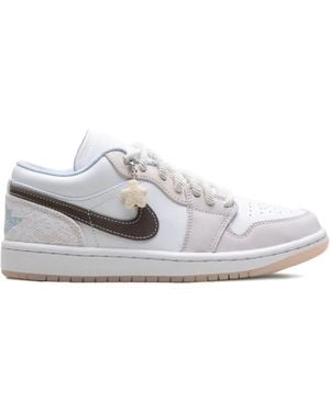 Nike Jordan 1 Low /Light Soft/Ironstone" Sneakers - White