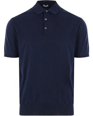 Caruso Jersey Polo Shirt - Blue