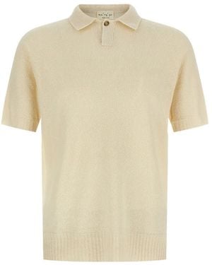 Ma'ry'ya Button-Fastening Polo Shirt - White