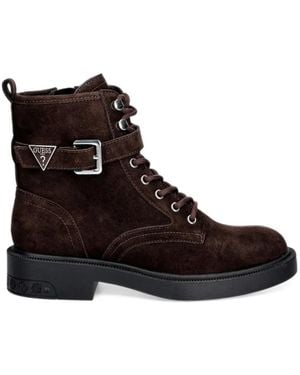Guess Fellini Stiefel Aus Wildleder - Schwarz