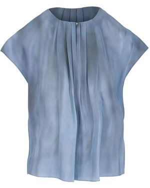 Vince Pleated Blouse - Blue