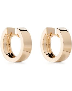 Anita Ko 18Kt Wide Huggie-Hoop Earrings - Natural