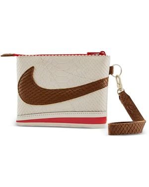 Nike Cortez Snake-Effect Wristlet Bag - Brown