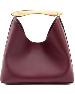 Elleme Boomerang Curved-Handle Leather Bag - Purple