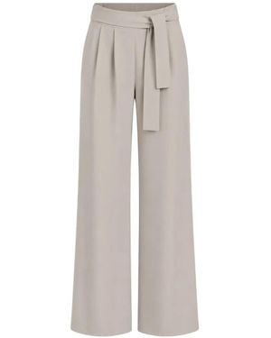 Dusan Belted Wide-Leg Trousers - Grey