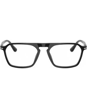 Persol Brille Mit Geometrischem Gestell - Schwarz