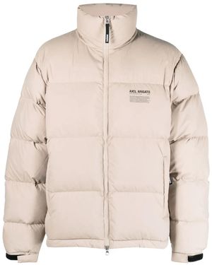 Axel Arigato Logo-Print Padded Jacket - Natural