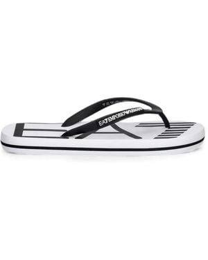 EA7 Teenslippers Met Logo - Wit