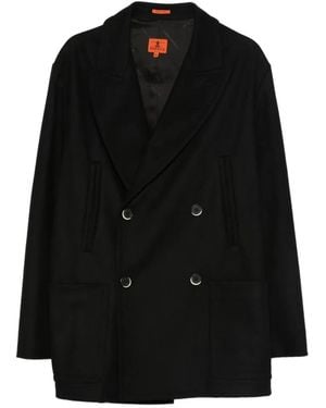 Barena Double-Breasted Pocket Coat - Black