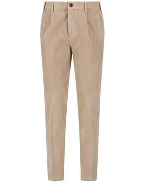 Incotex Pleated Corduroy Pants - Natural