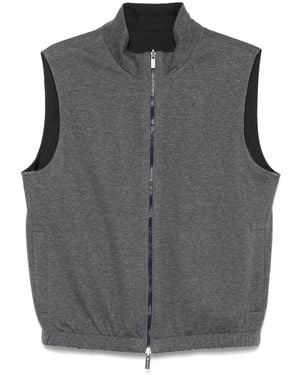 Peserico Loro Piana Gabardine Gilet - Gray
