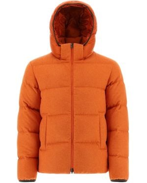 Herno Hooded Padded Jacket - Orange
