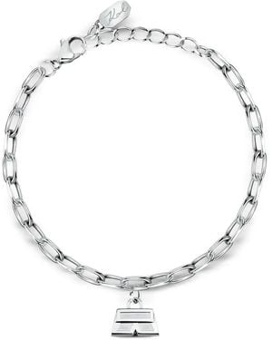 KARL LAGERFELD Pulsera Con Colgante Del Logo - Metálico