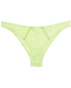 Fleur du Mal Le Stretch Lace Briefs - Yellow