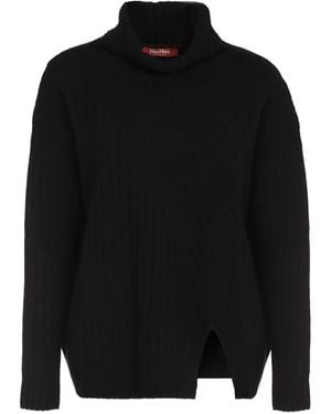 Max Mara Ribbed Turtleneck Jumper - Black