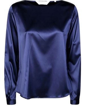 Robert Friedman Oberteil aus Satin - Blau