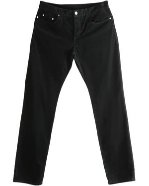 Saint Laurent Corduroy Straight-Leg Trousers - Black