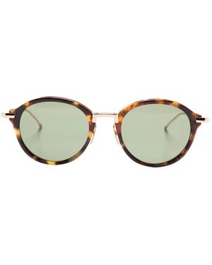 Thom Browne Sonnenbrille Mit Rundem Gestell - Braun