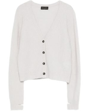 Roberto Collina Cardigan Con Scollo A V - Bianco